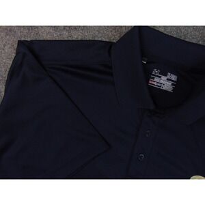 Georgia Tech Yellow Jacket Shirt Men XL Blue HeatGear Polo Shirt Under Armour